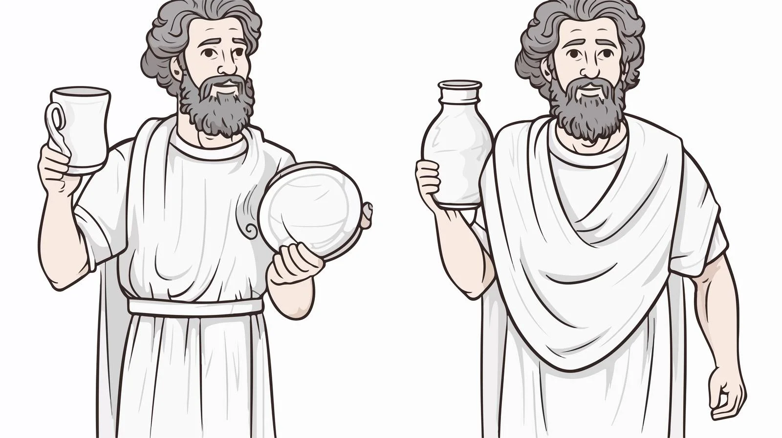 Ancient Greek Man Carrying in Tunic — free download from Dotvec