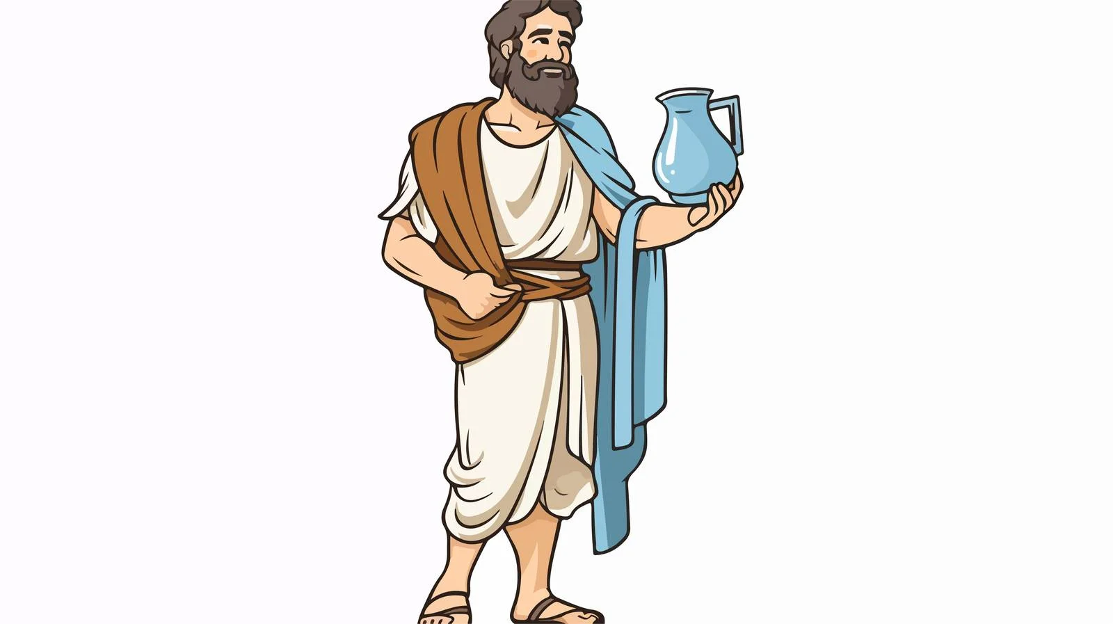 Ancient Greek Man Carrying in Tunic — free download from Dotvec