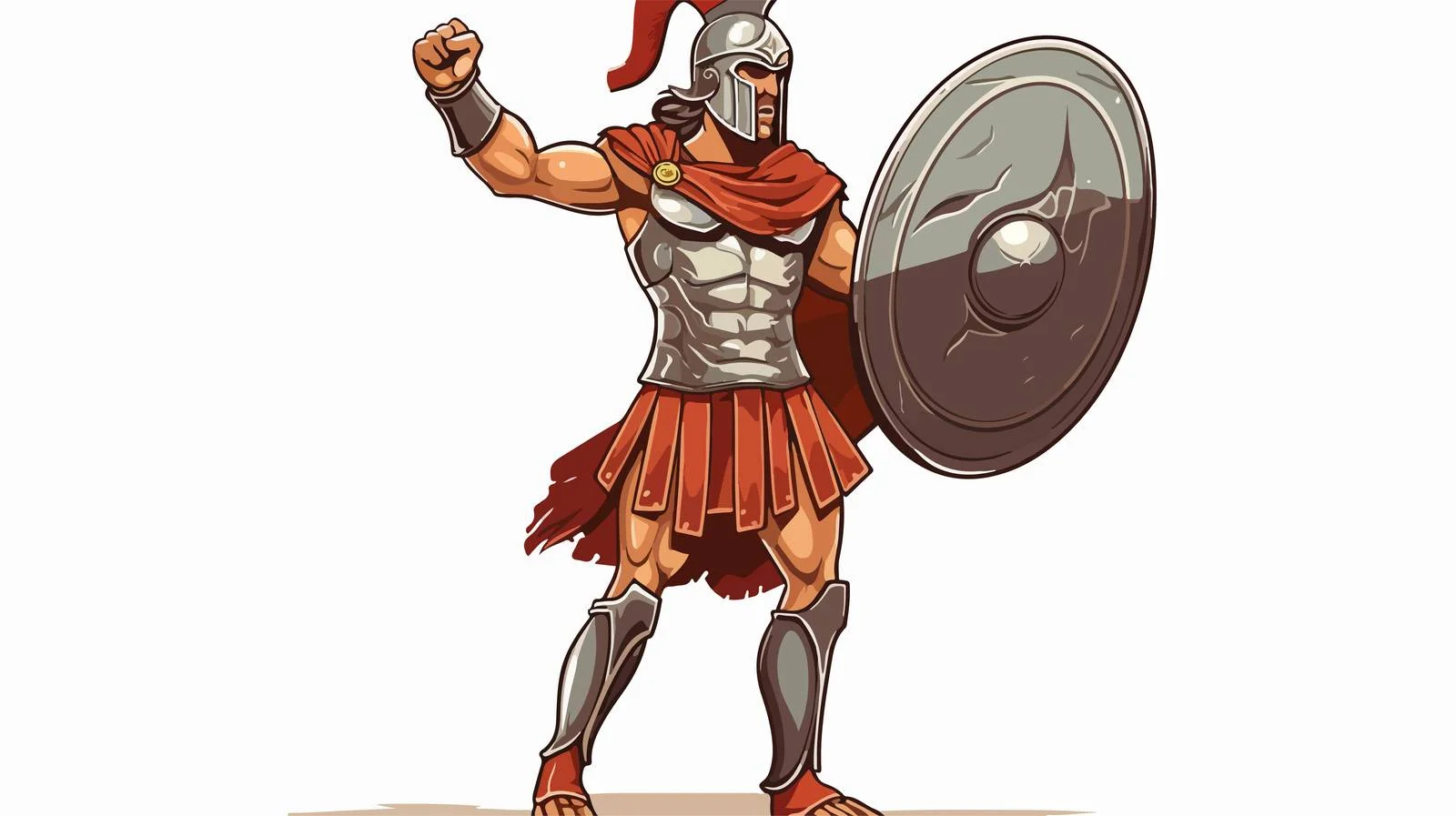 Ancient Greek Warrior with Sword Helmet — free download from Dotvec