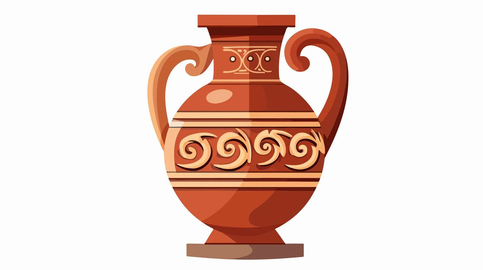 Ancient Greek Wine Jug Meander Pattern — free download from Dotvec