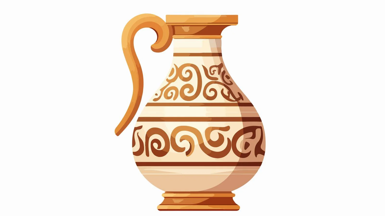 Ancient Greek Wine Jug Meander Pattern — free download from Dotvec