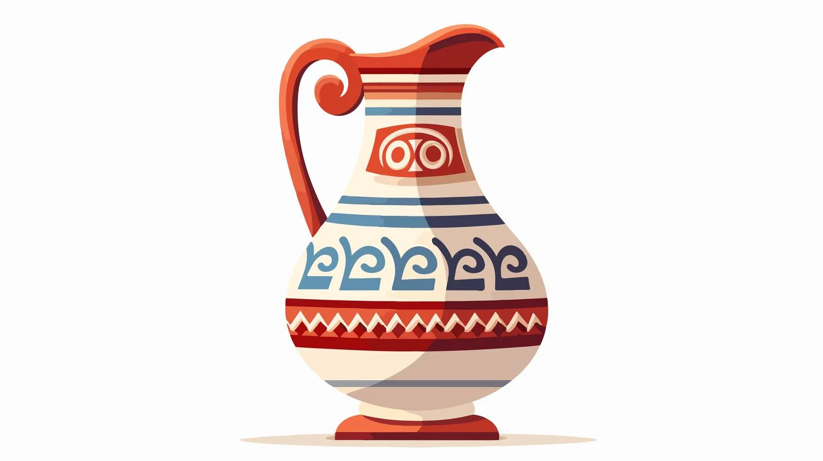 Ancient Greek Wine Jug Meander Pattern — free download from Dotvec