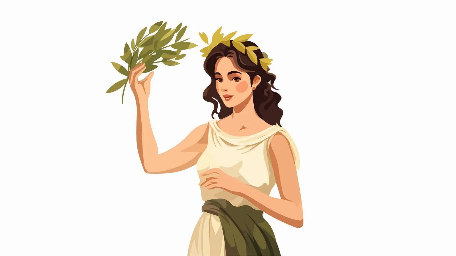 Ancient Greek Woman with Laurel Wreath — free download from Dotvec