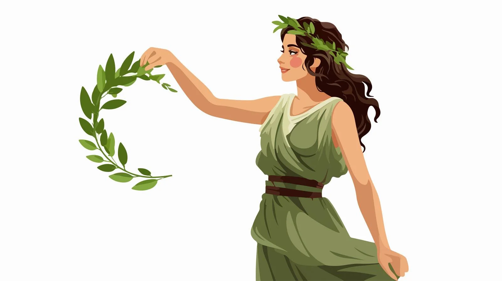 Ancient Greek Woman with Laurel Wreath — free download from Dotvec