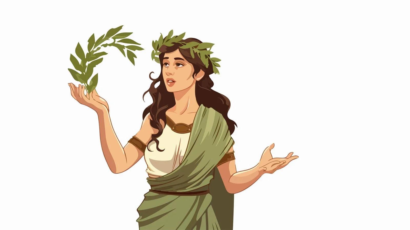 Ancient Greek Woman with Laurel Wreath — free download from Dotvec