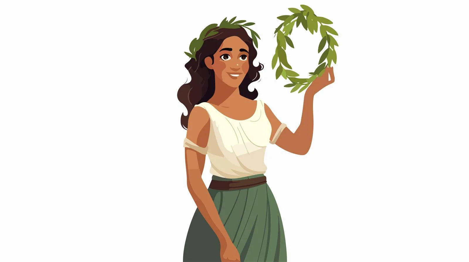 Ancient Greek Woman with Laurel Wreath — free download from Dotvec