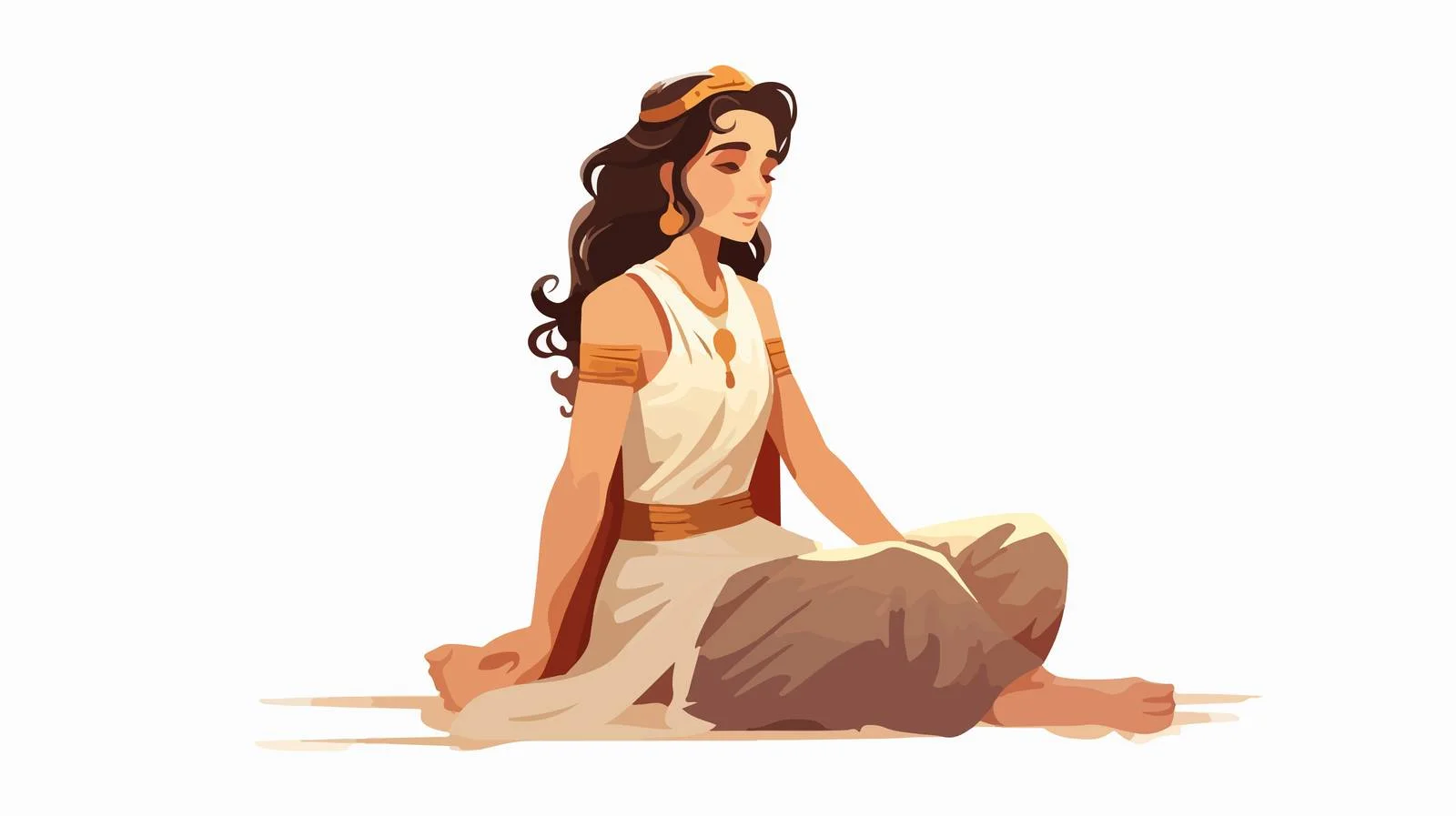 Ancient Greek Woman Gesturing in Tunic — free download from Dotvec