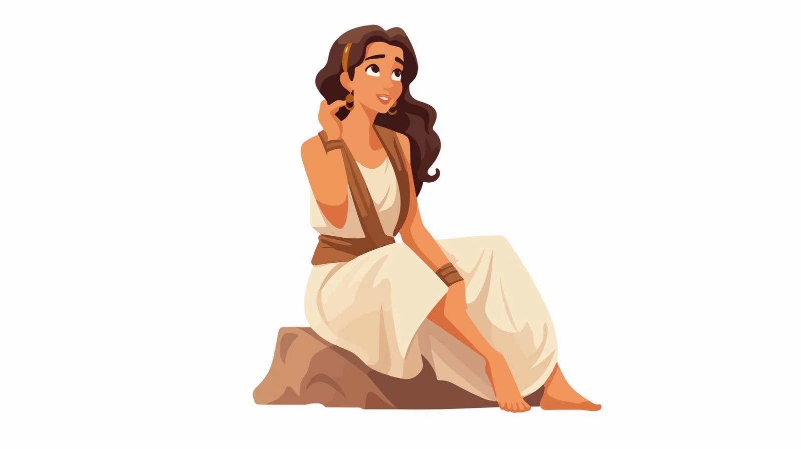 Ancient Greek Woman Gesticulating in Tunic — free download from Dotvec