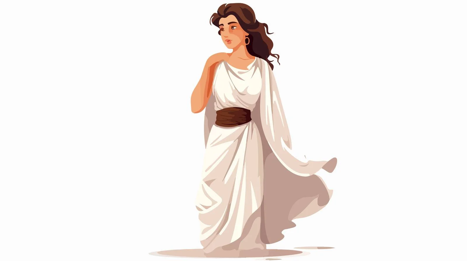 Ancient Greek Woman in Tunic Artwork — free download from Dotvec