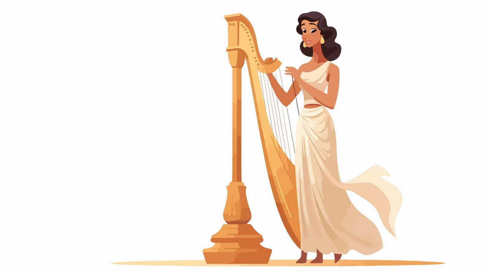 Ancient Greek Woman by Pedestal — free download from Dotvec