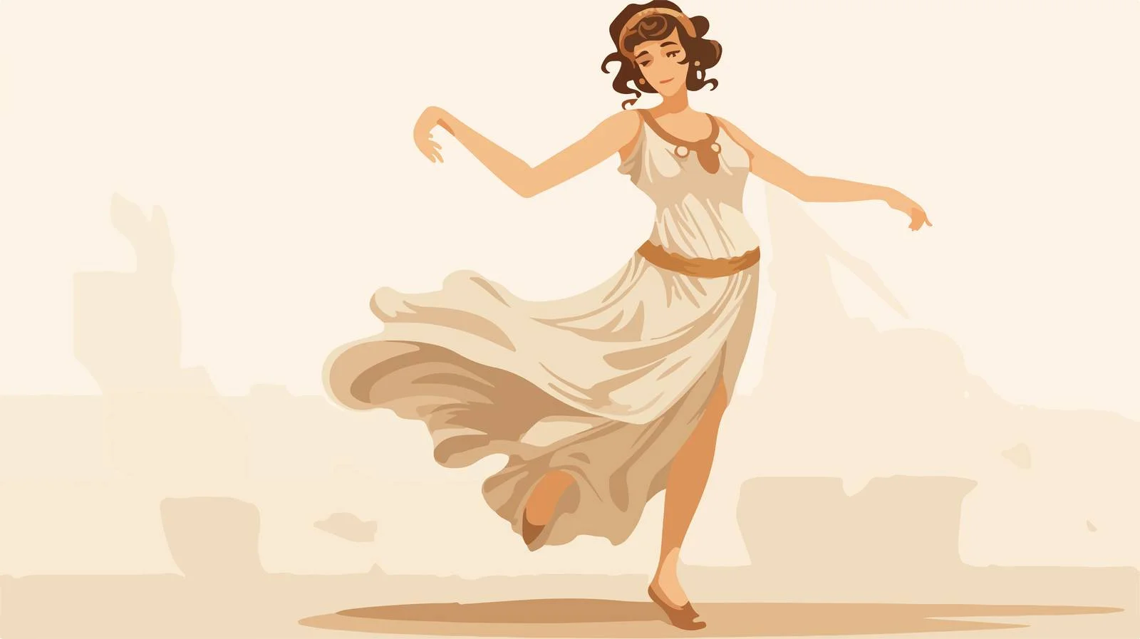 Ancient Greek Woman in Tunic — free download from Dotvec