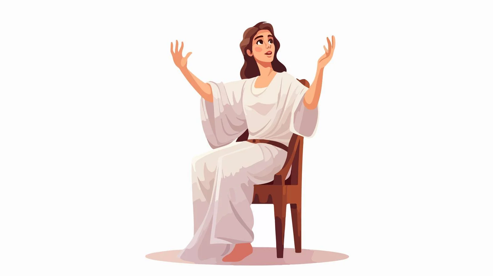 Ancient Greek Woman on Chair — free download from Dotvec