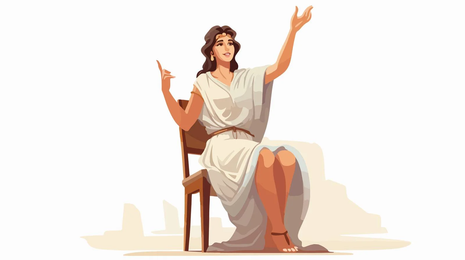 Ancient Greek Woman on Stool — free download from Dotvec