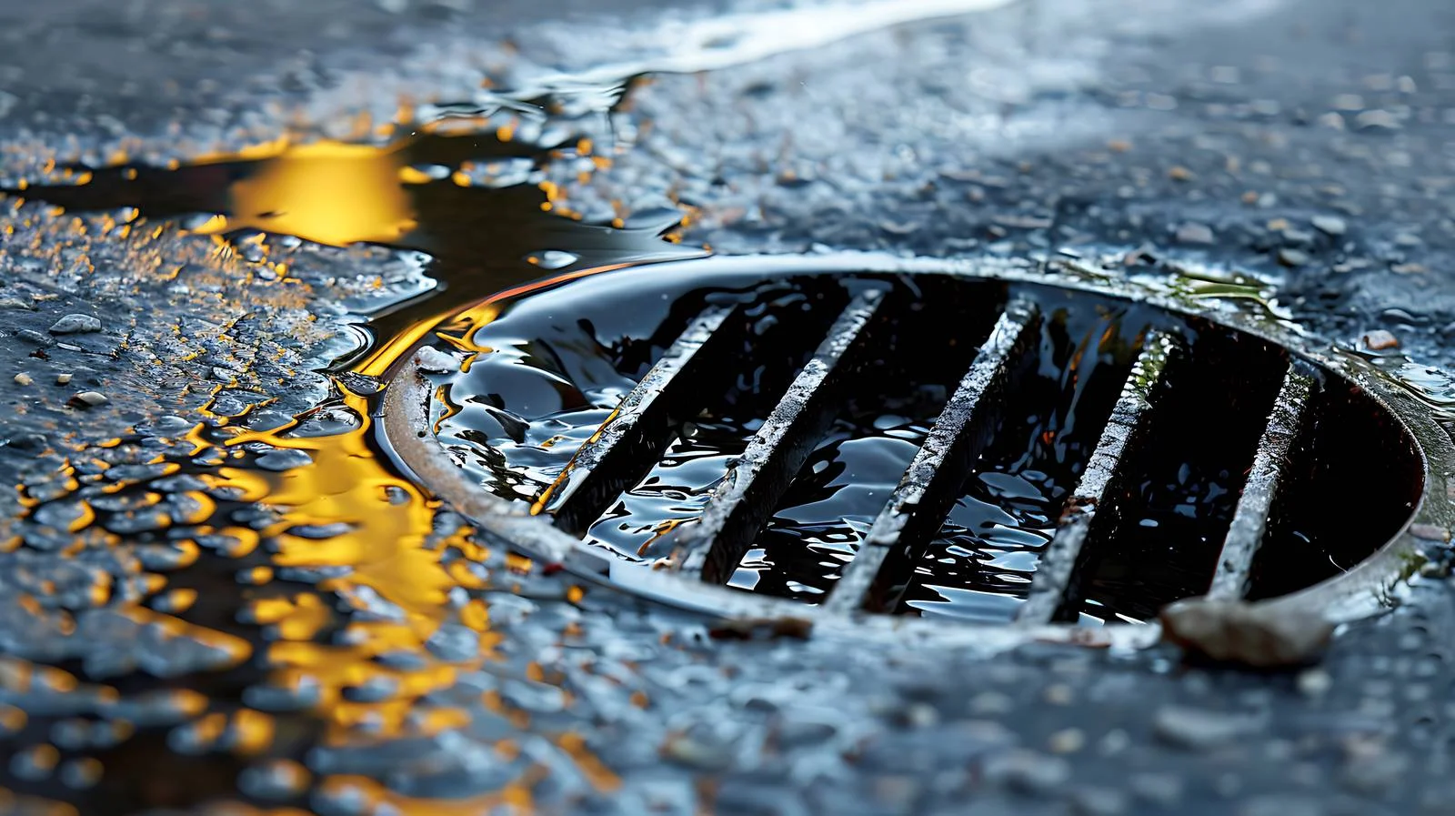 Vibrant oil slick on asphalt road — free download from Dotvec