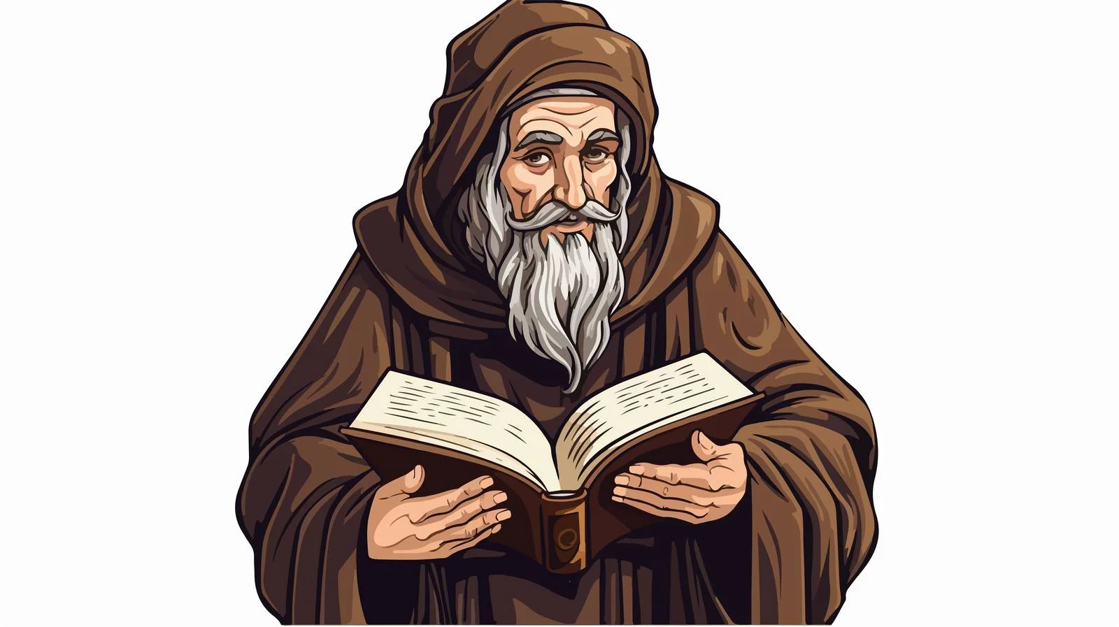Serene Monk with Bible in Dim Light — free download from Dotvec