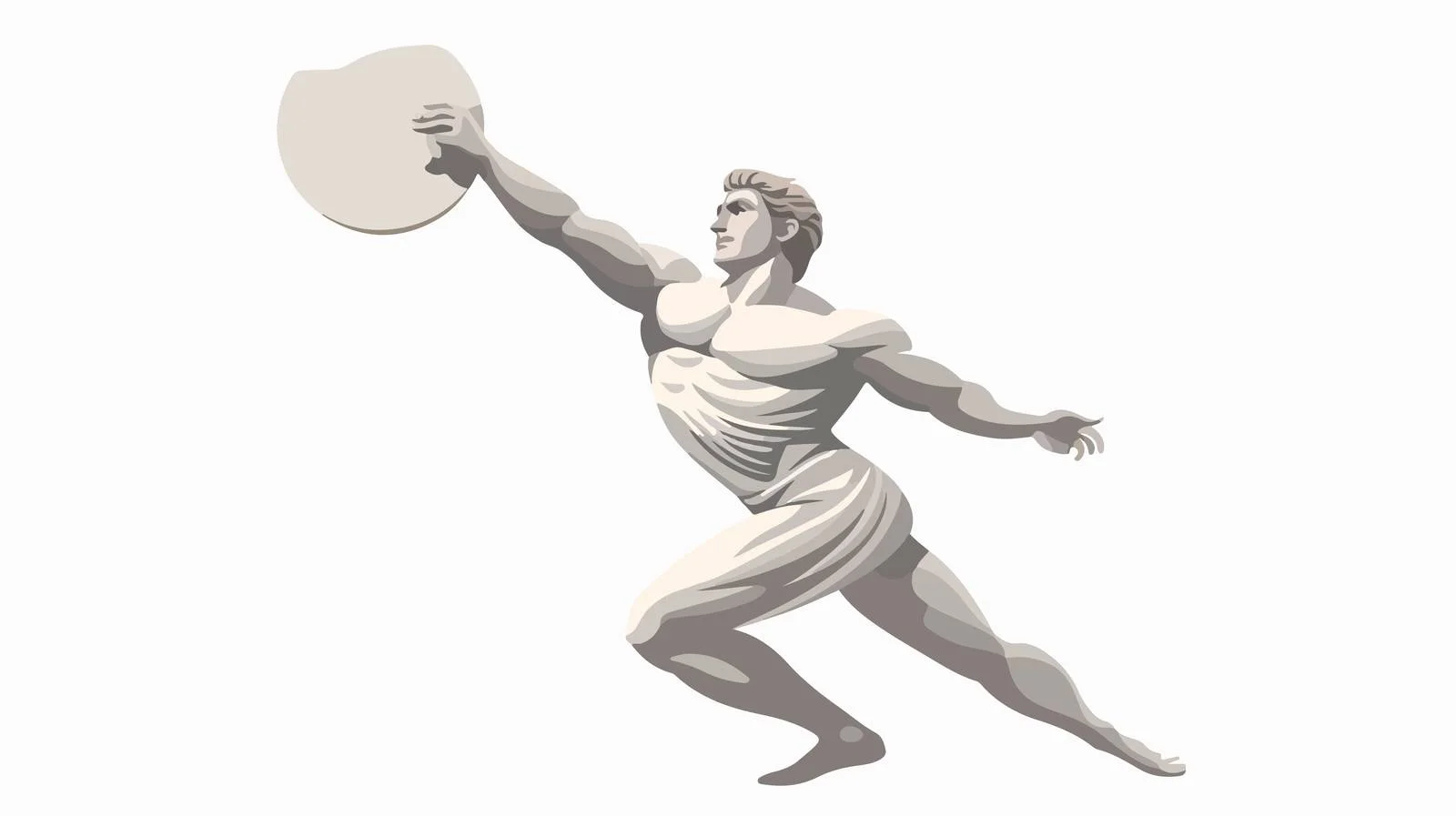 Ancient Greek Discobolus Sculpture — free download from Dotvec