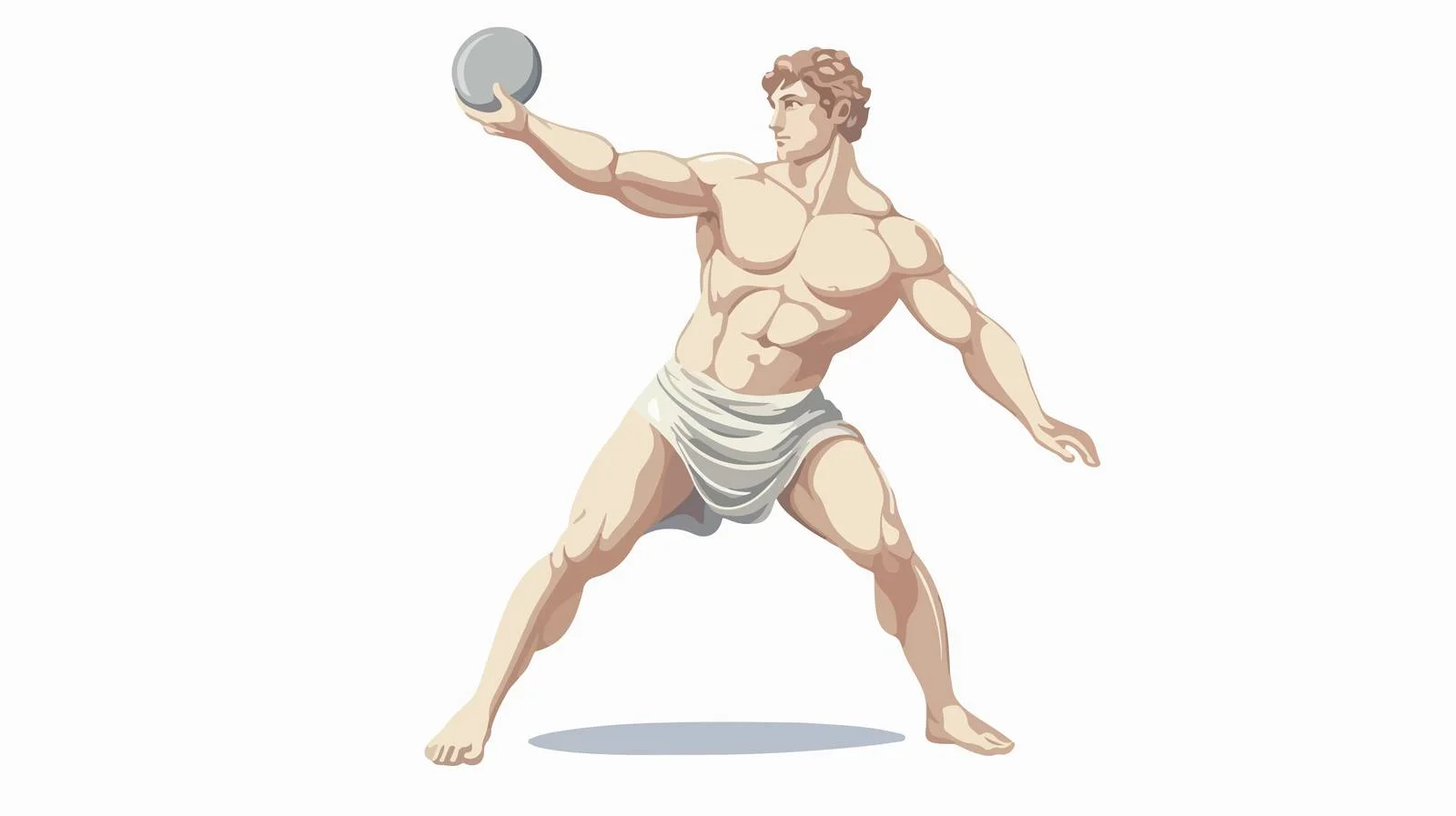 Ancient Greek Discobolus Sculpture — free download from Dotvec