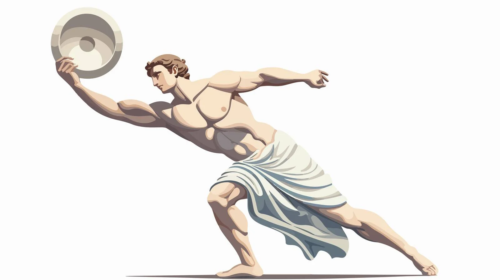 Ancient Greek Discobolus Sculpture Usage — free download from Dotvec