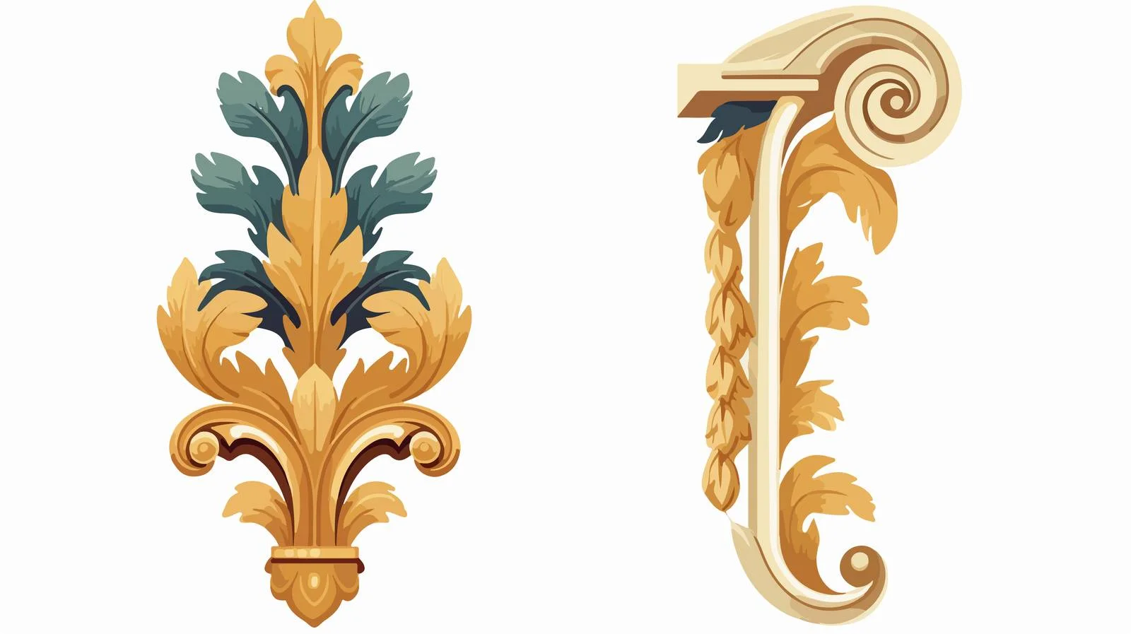 Ancient Greek Acanthus Ornament and Column Capital — free download from Dotvec
