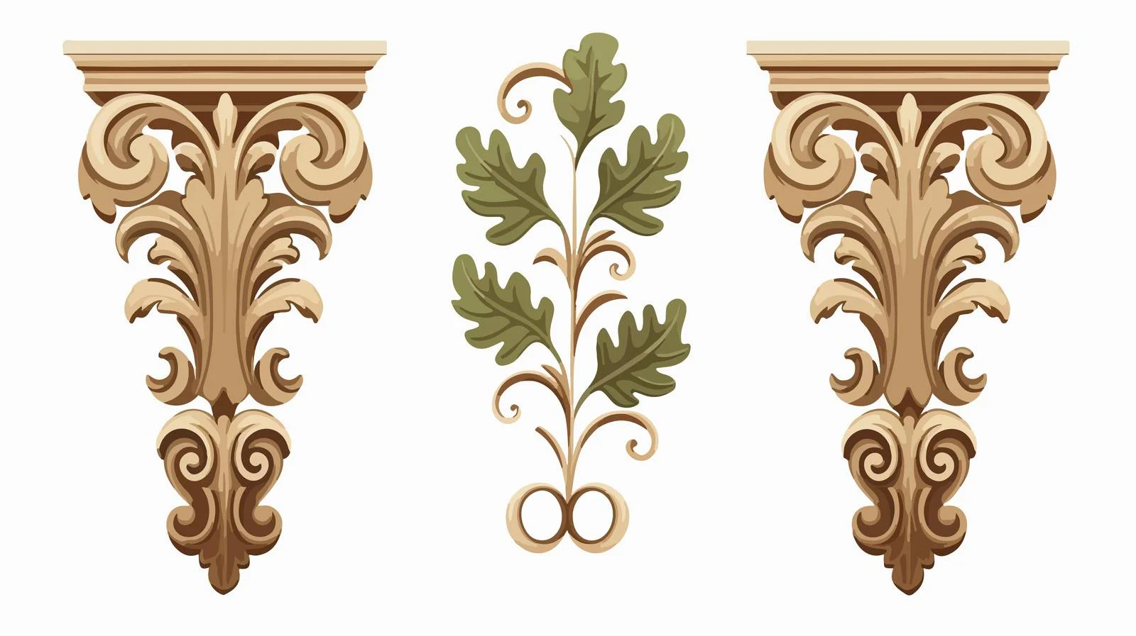 Ancient Greek Acanthus Leaf Ornament — free download from Dotvec
