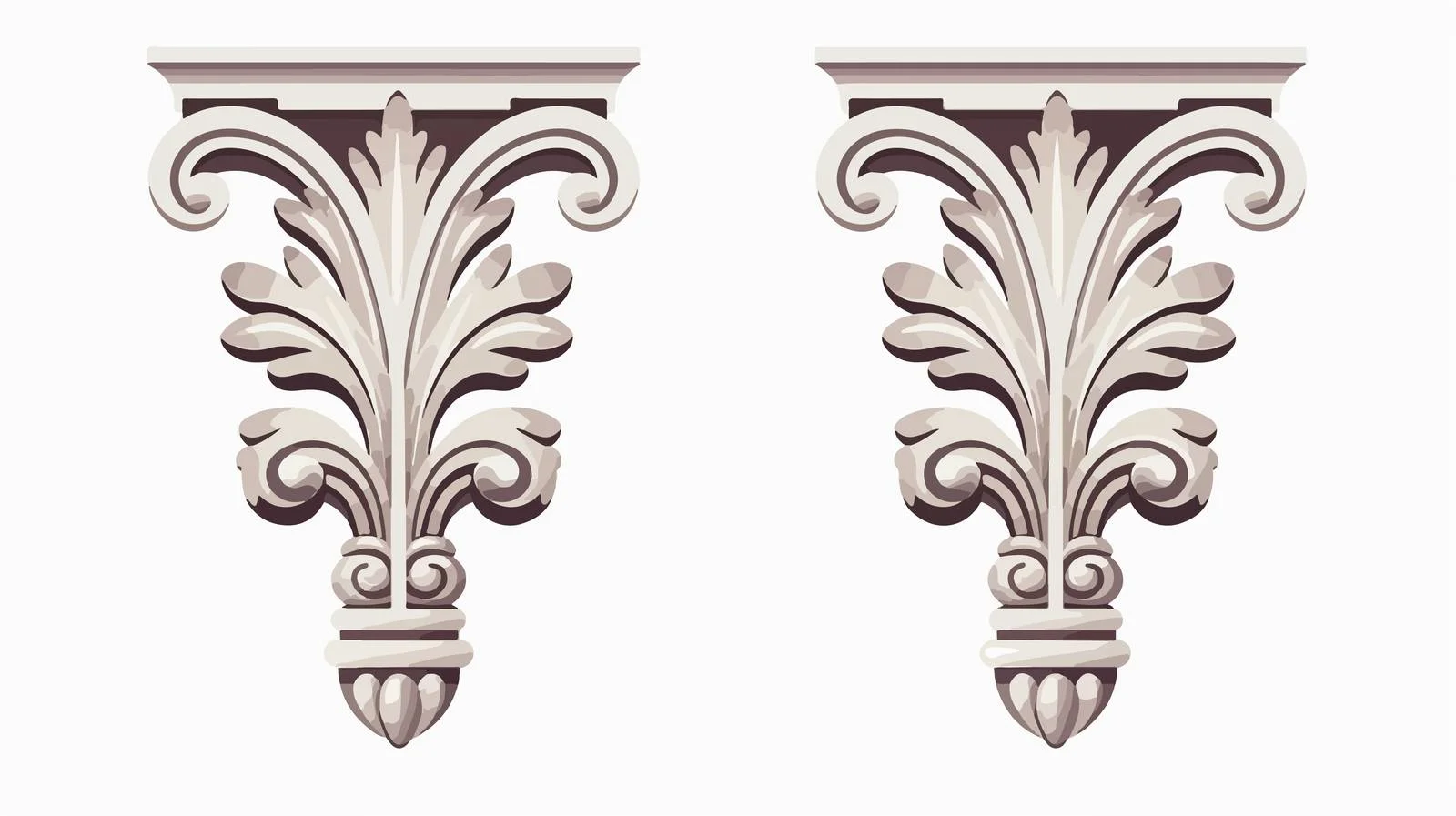 Ancient Greek Acanthus Leaf Ornament — free download from Dotvec