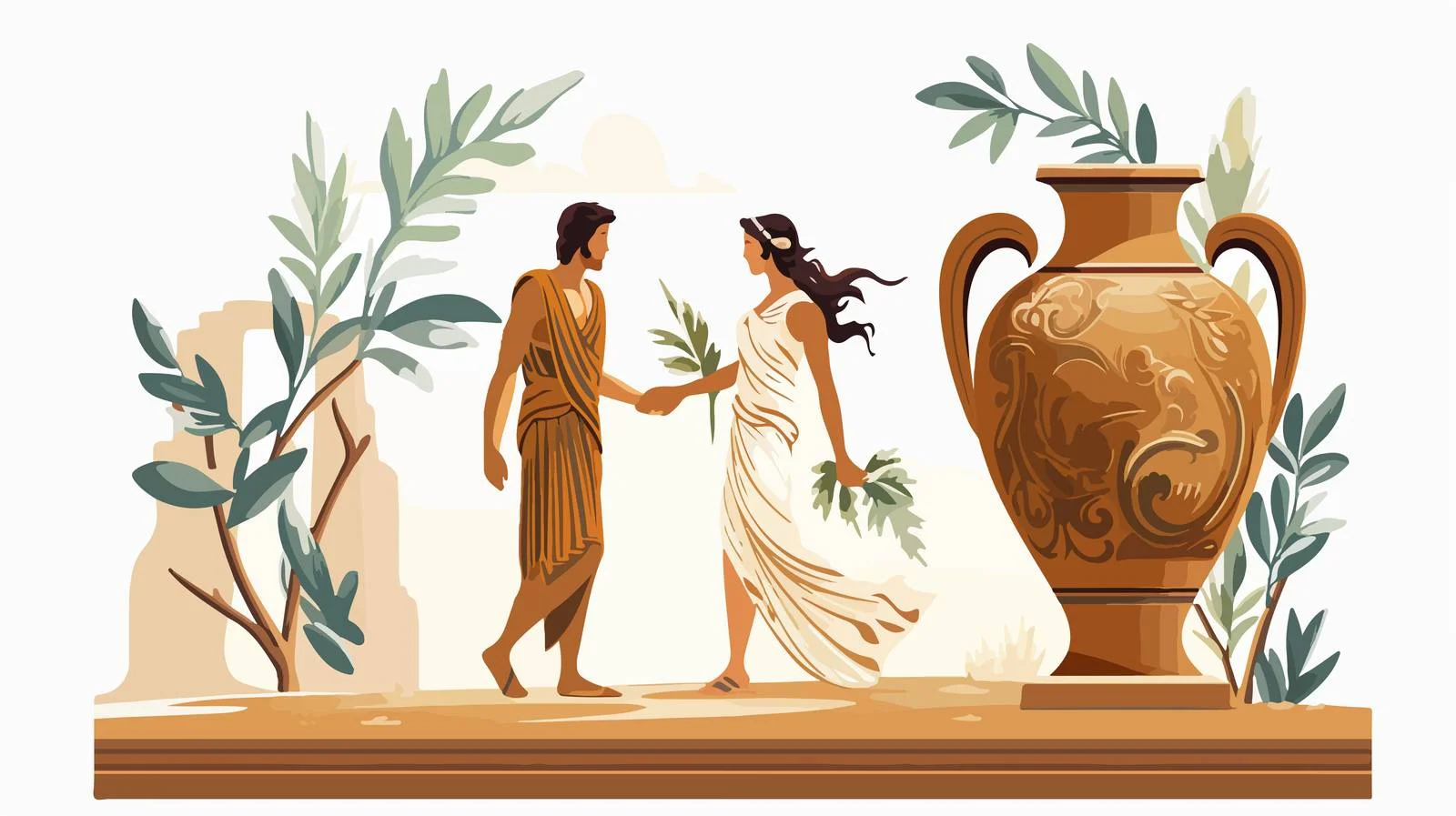 Ancient Greek Vase for Water and Wine — free download from Dotvec