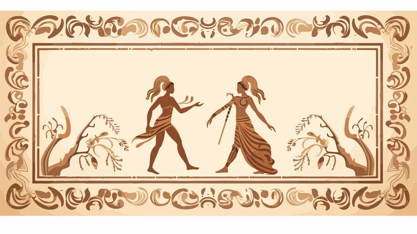 Ancient Greek Mythology Background with Figures — free download from Dotvec