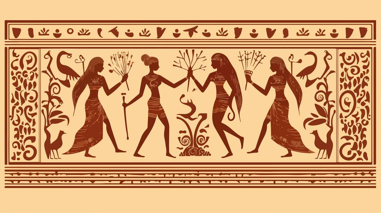 Ancient Greek Background with Atlant — free download from Dotvec