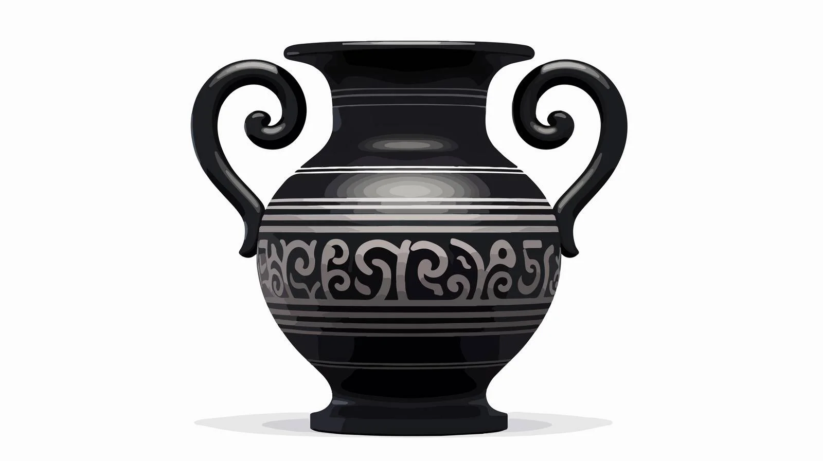 Ancient Greek Black Vase Meander Ornament — free download from Dotvec
