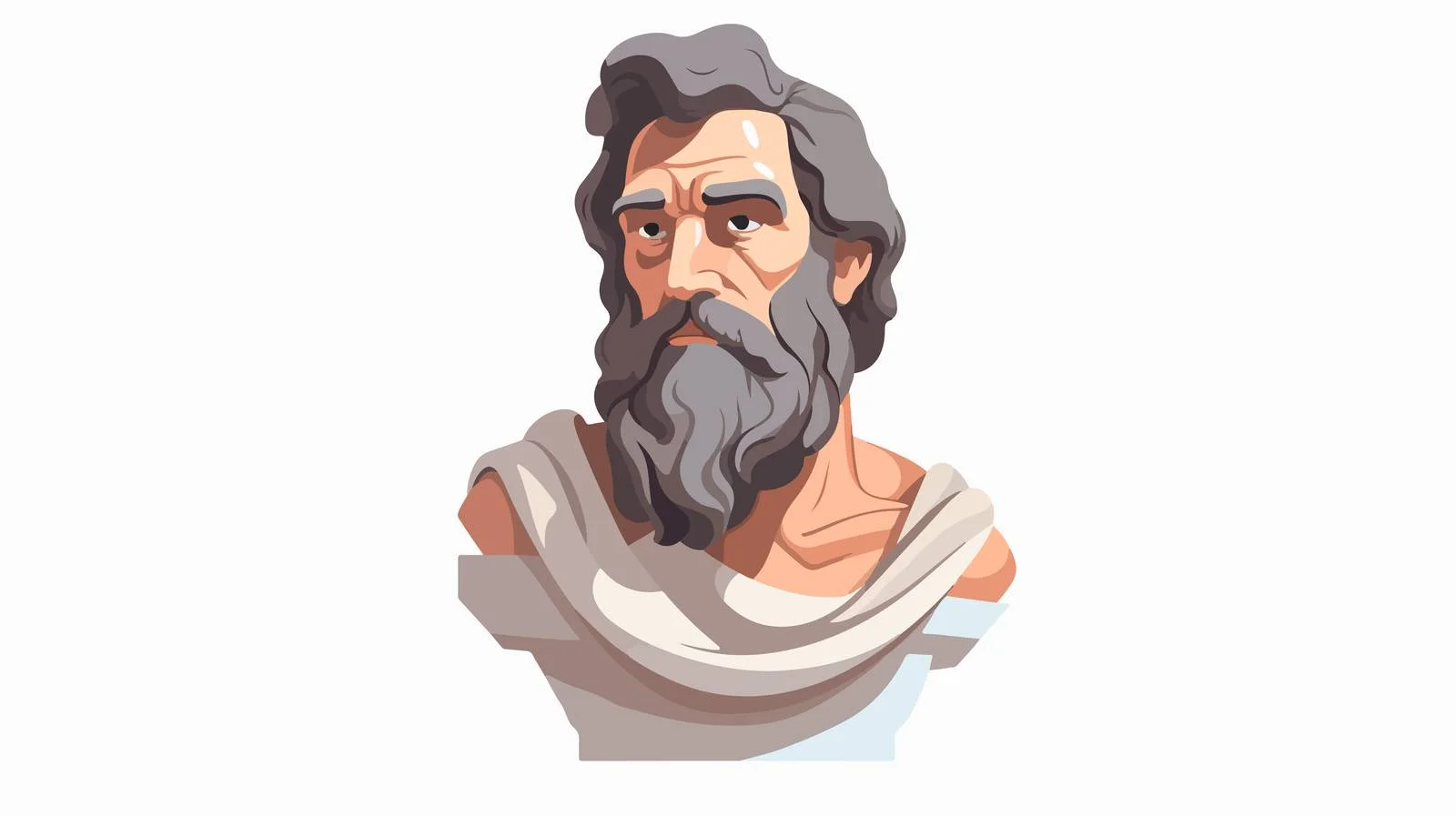 Ancient Greek Homer Poet Bust Isolated — free download from Dotvec