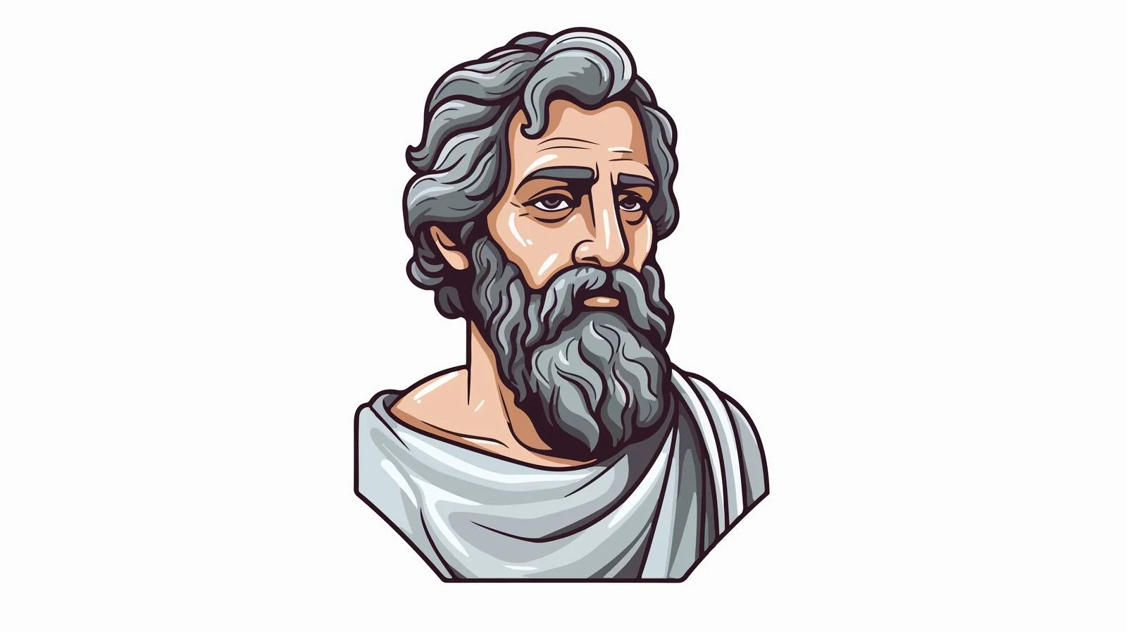 Ancient Greek Poet Homer Bust Isolated — free download from Dotvec