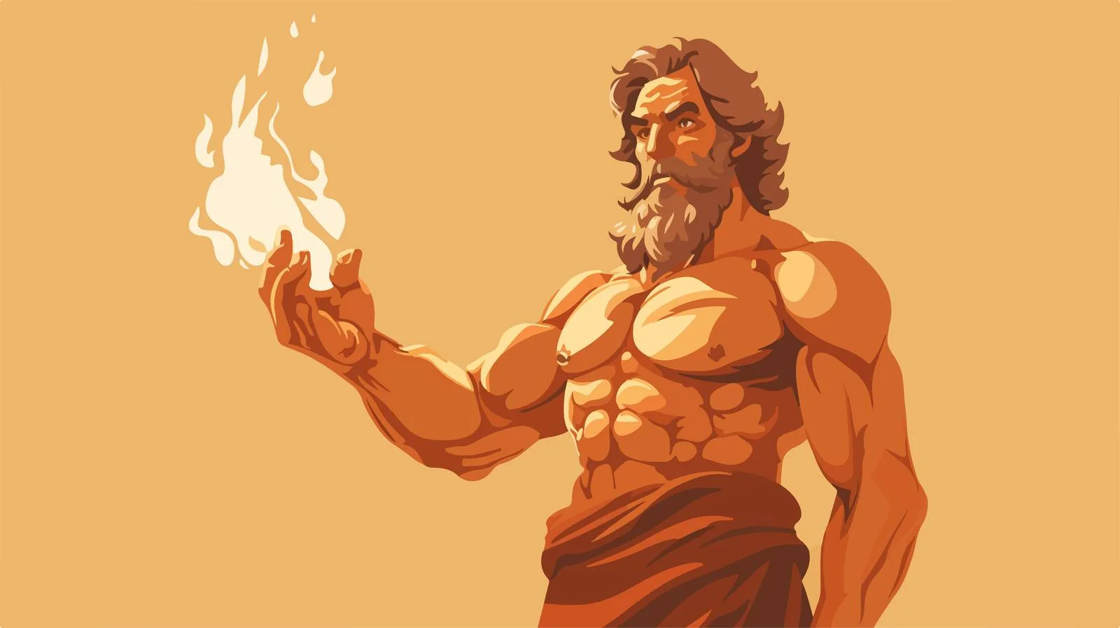 Prometheus Holding Fire Sculpture — free download from Dotvec