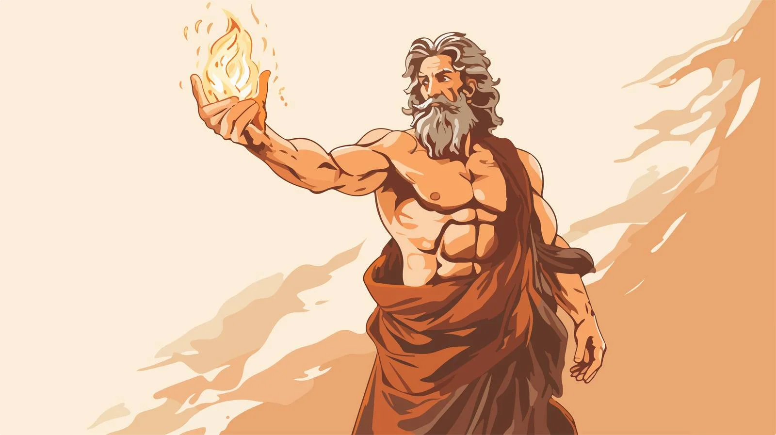 Prometheus Holding Fire - Mythological Artwork — free download from Dotvec