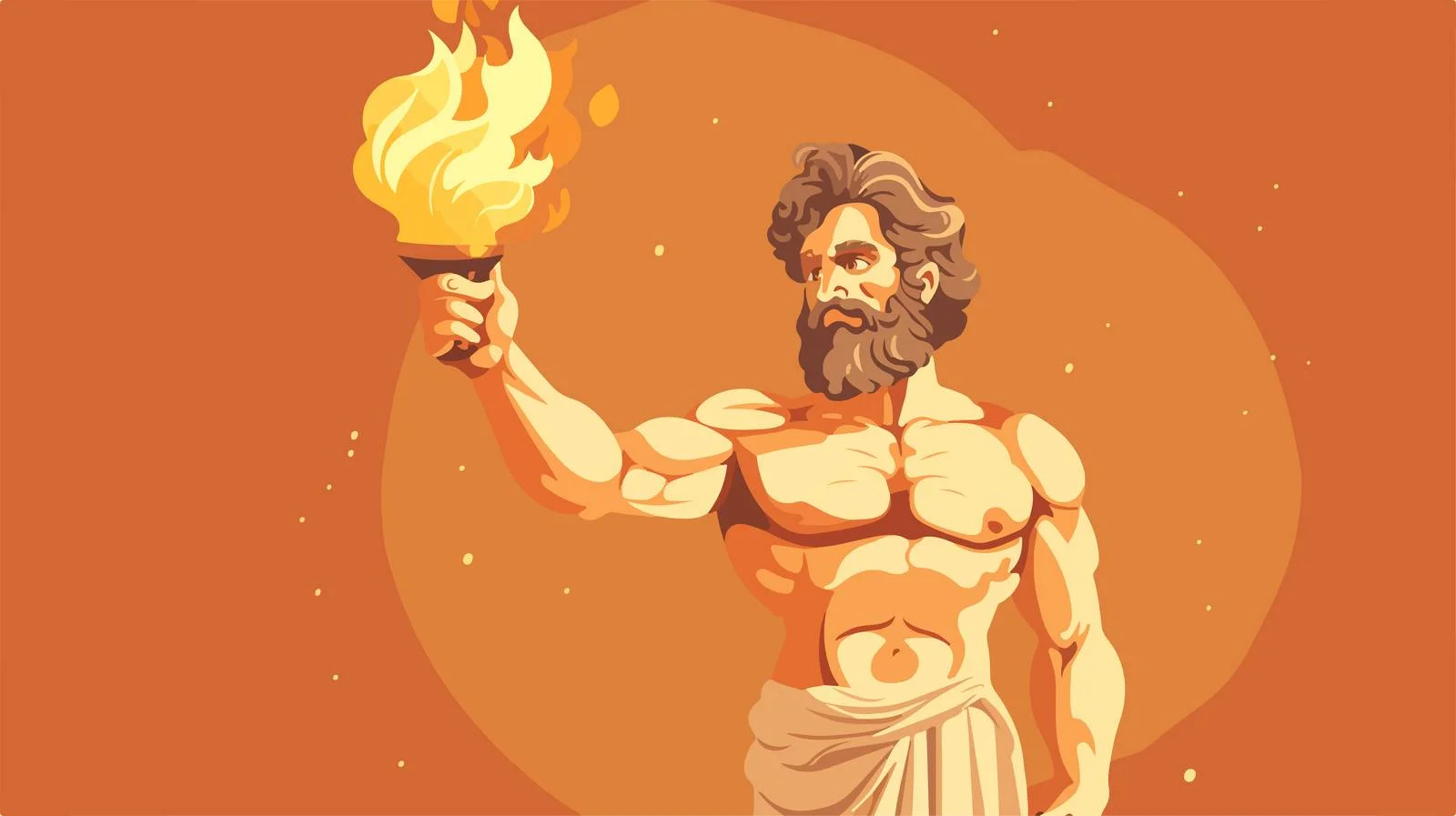 Prometheus Holding Fire Sculpture — free download from Dotvec