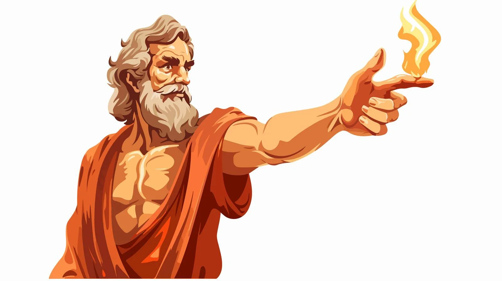 Prometheus Holding Fire Sculpture — free download from Dotvec