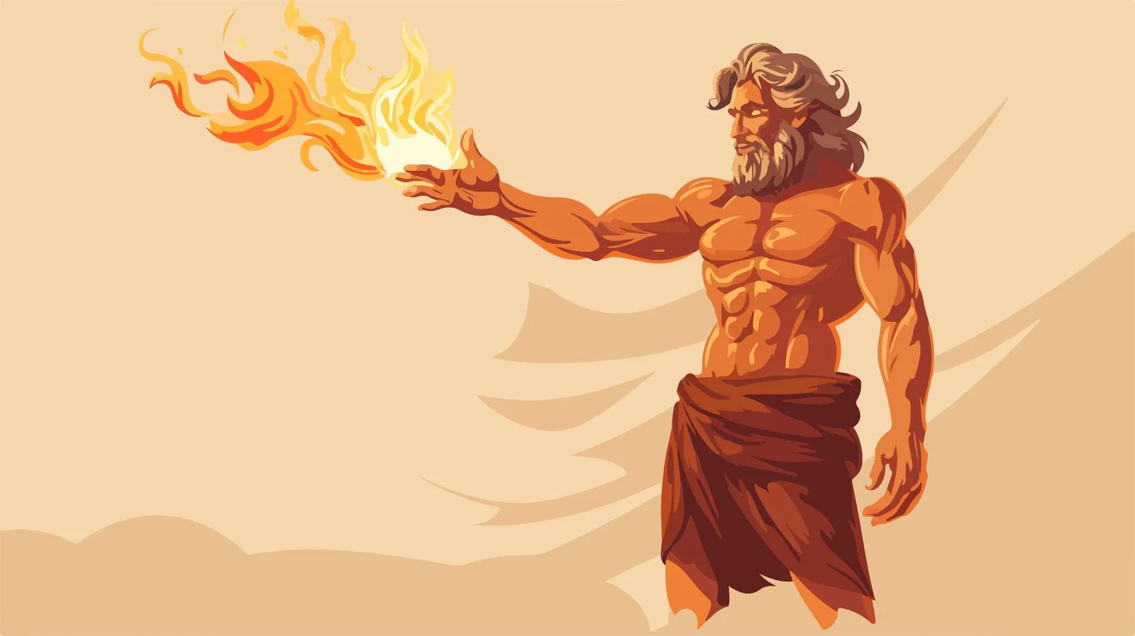 Prometheus with Fire: Mythological Image — free download from Dotvec
