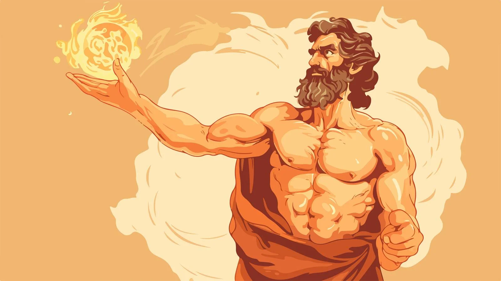Prometheus Holding Fire Statue — free download from Dotvec