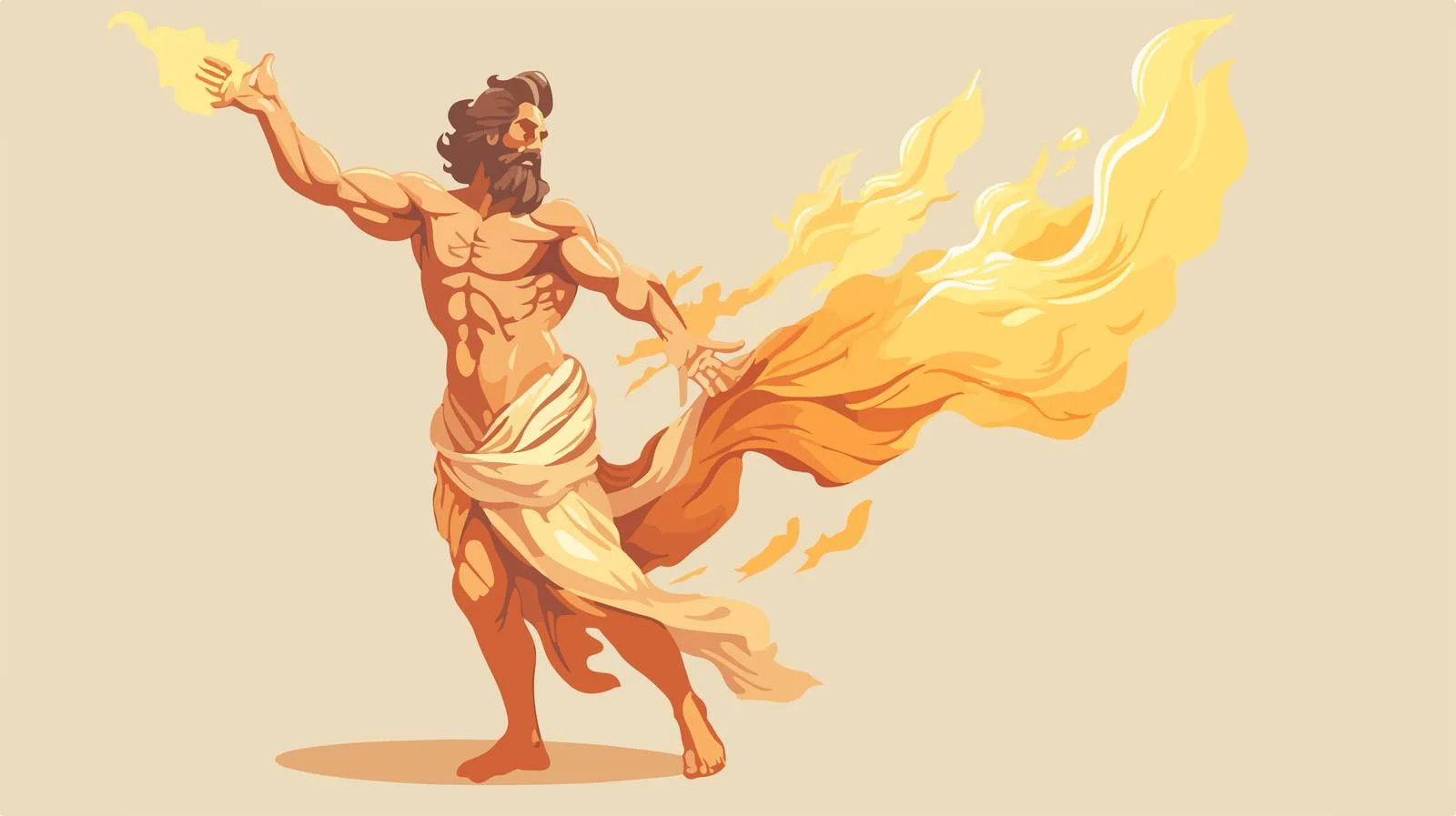 Prometheus with Fire: Mythological Artwork — free download from Dotvec