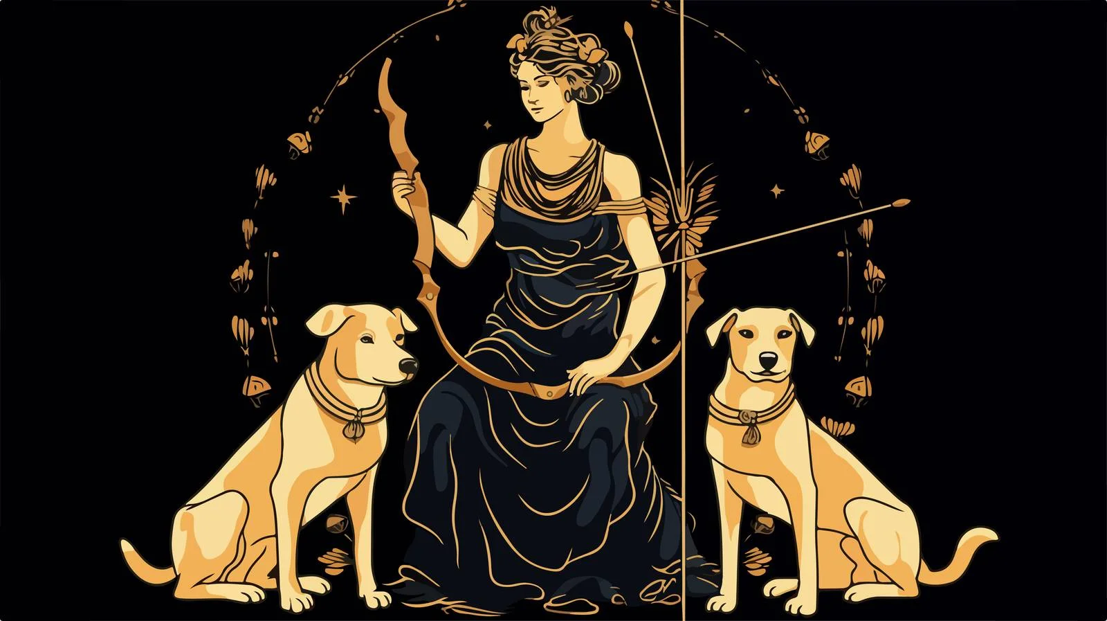 Artemis Sculpture with Bow and Arrows — free download from Dotvec