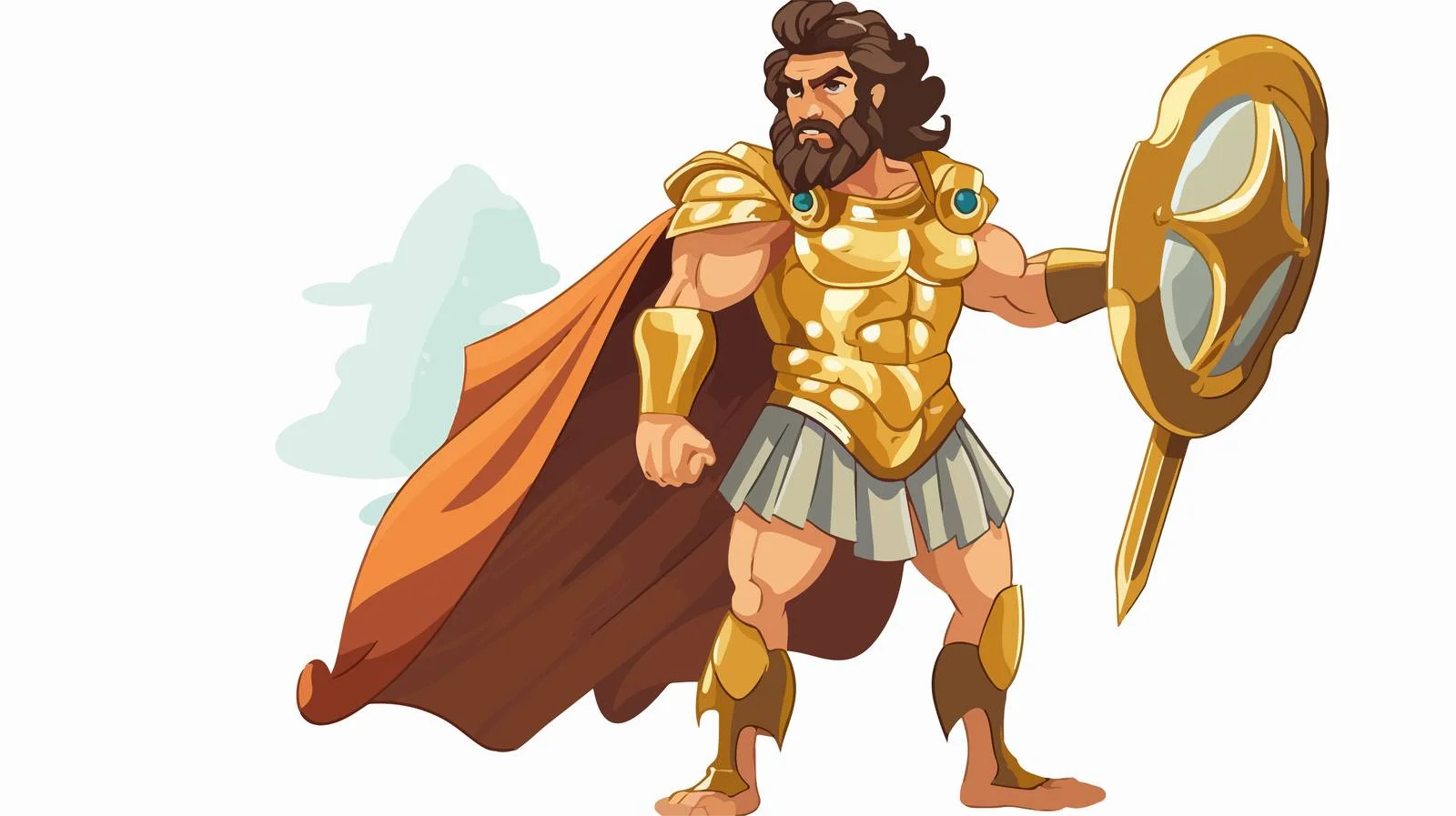 Ancient Greek Hero Cartoon Illustration — free download from Dotvec