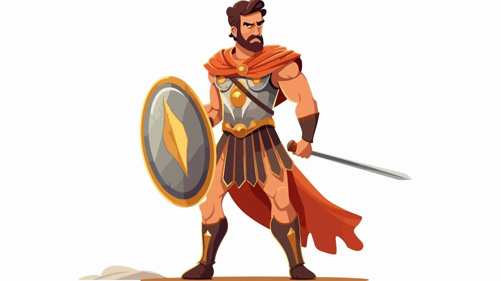 Ancient Greek Hero Cartoon Illustration — free download from Dotvec