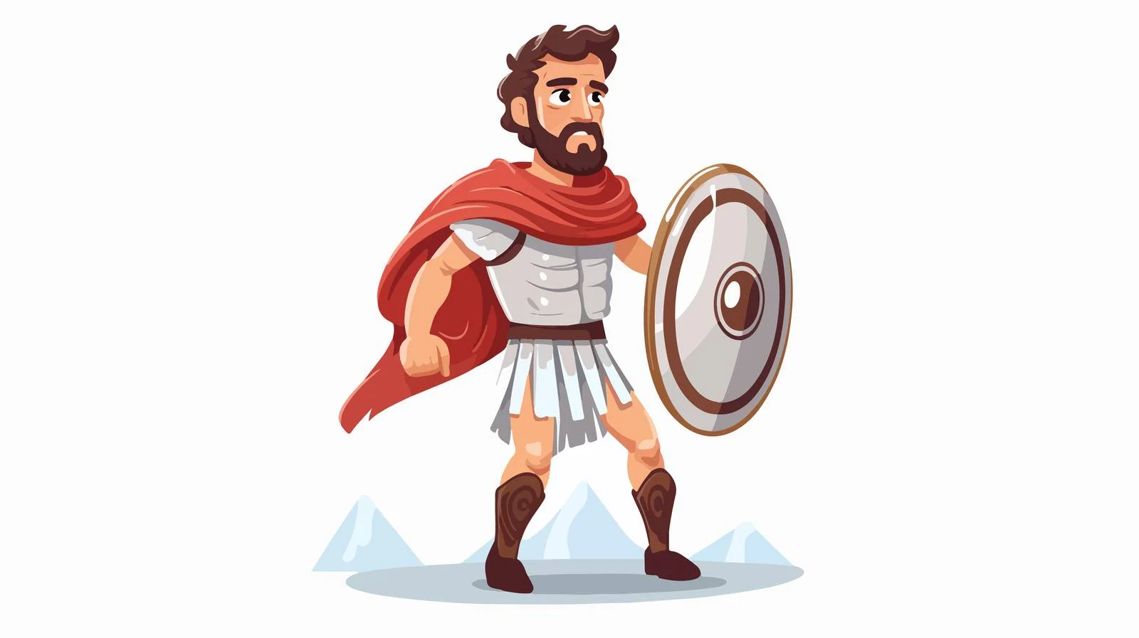 Ancient Greek Hero Cartoon Illustration — free download from Dotvec