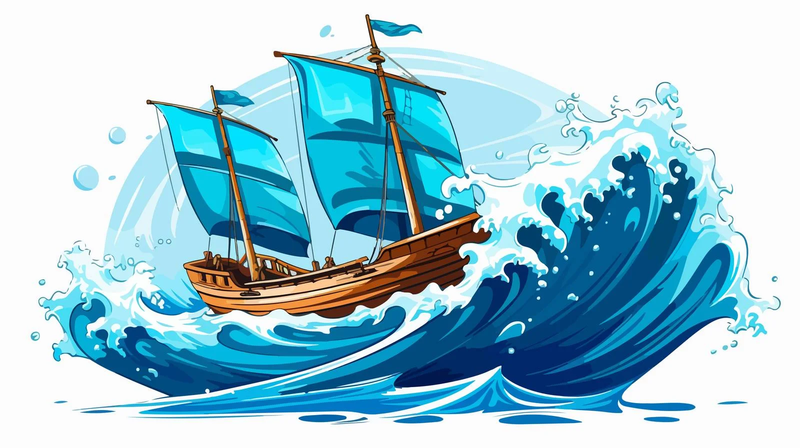 Ancient Greek Ship at Sea — free download from Dotvec