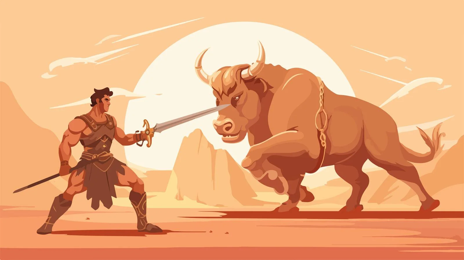 Ancient Greek Warrior with Sword — free download from Dotvec