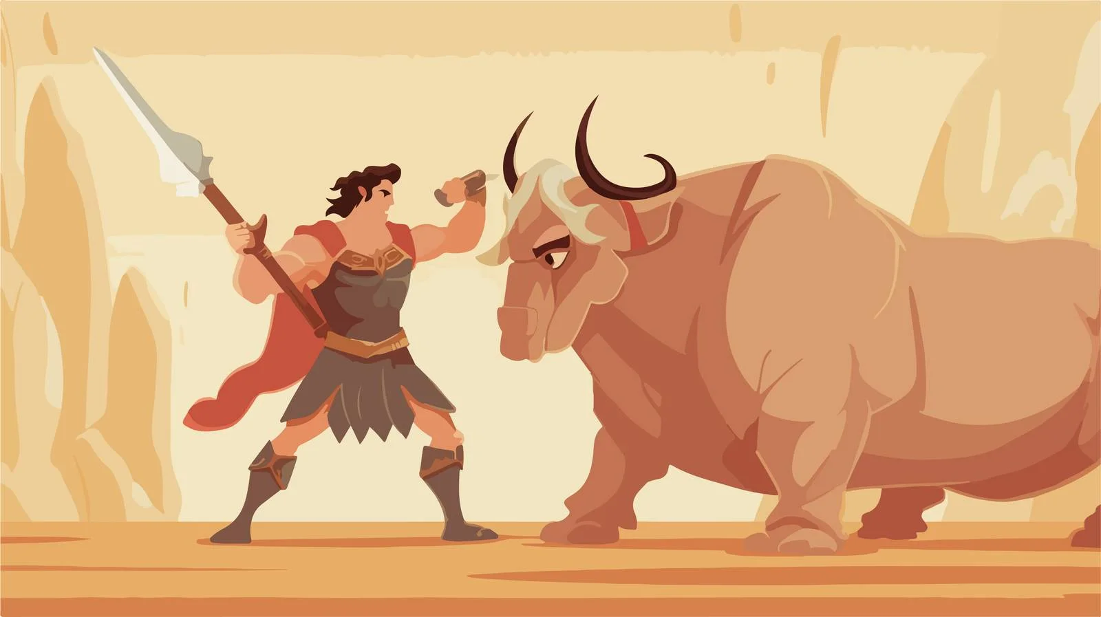 Ancient Greek Warrior with Sword — free download from Dotvec