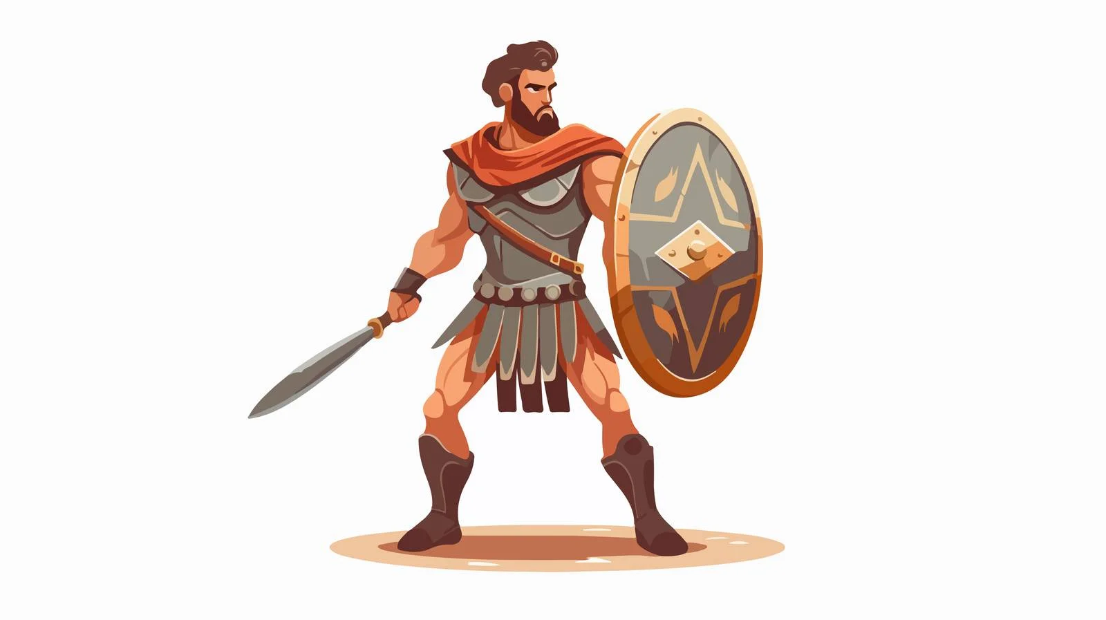 Ancient Greek Warrior Isolated Weapon — free download from Dotvec