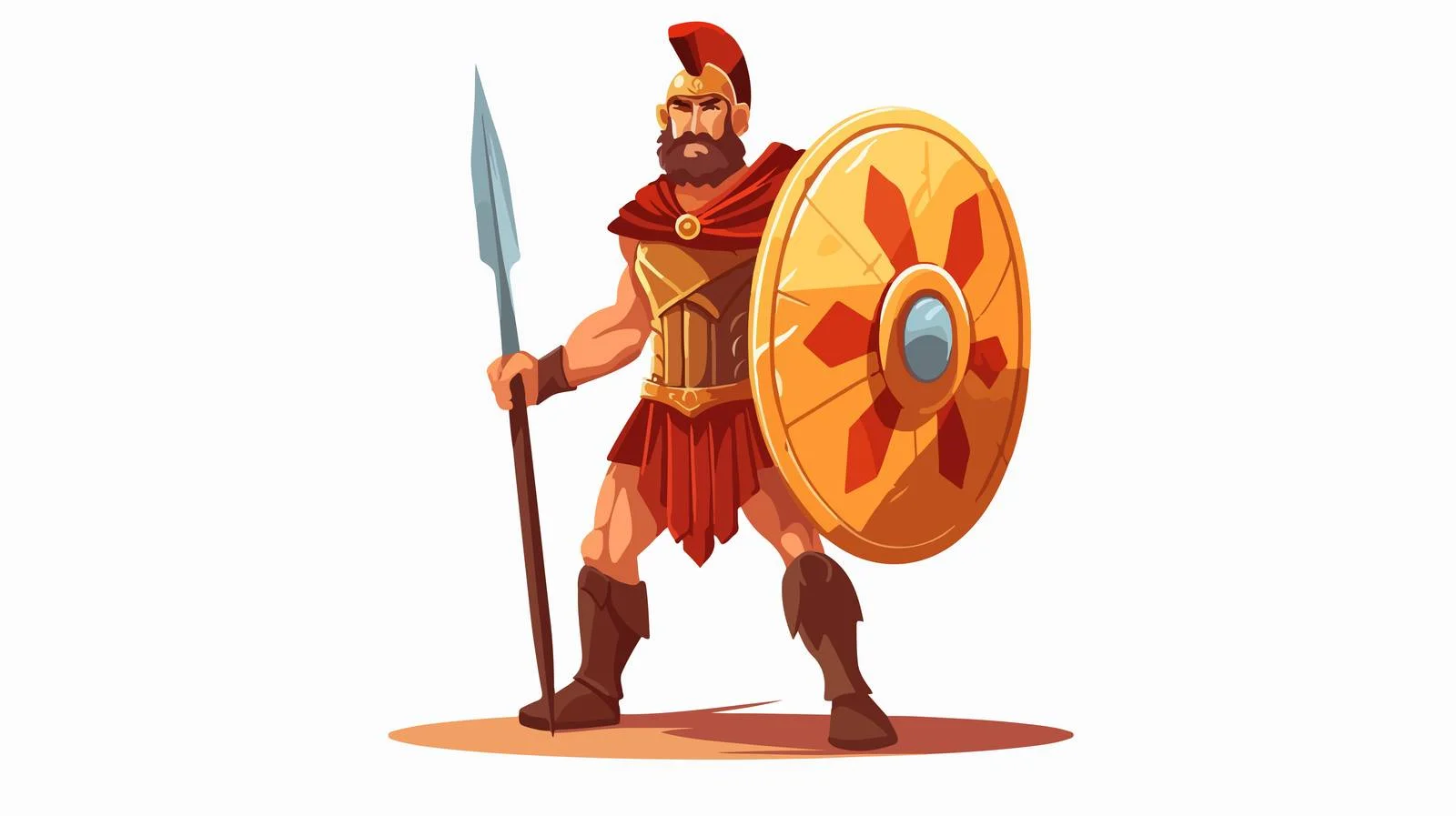 Ancient Greek Warrior with Weapon — free download from Dotvec