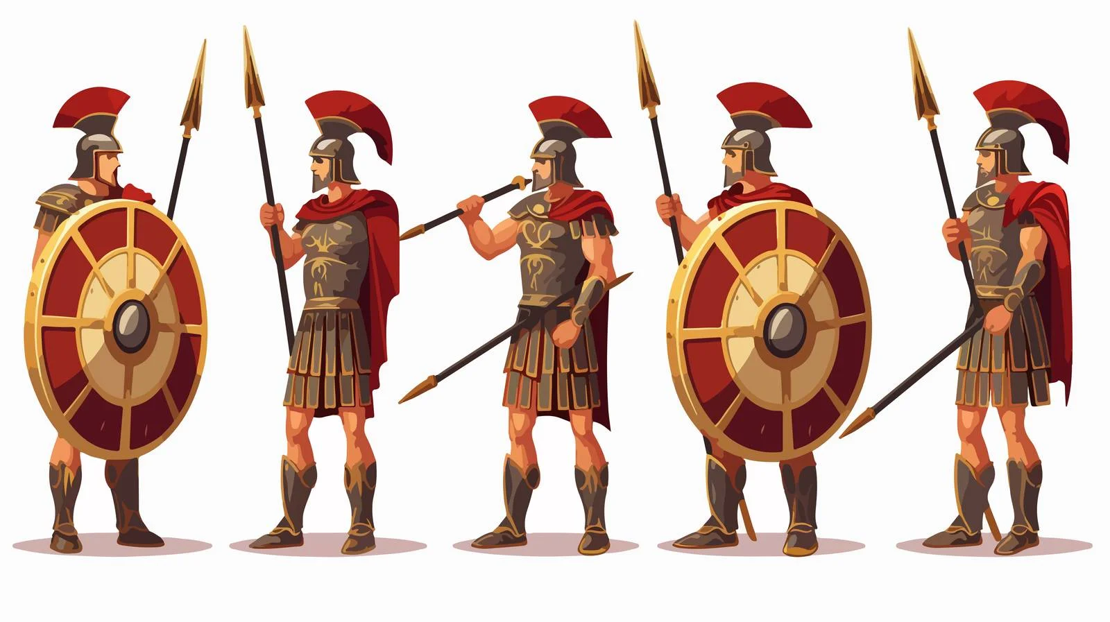 Roman Warrior Spear Shield — free download from Dotvec