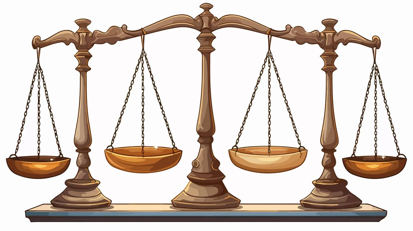 Symbolic Justice Scales in Courtroom Setting — free download from Dotvec