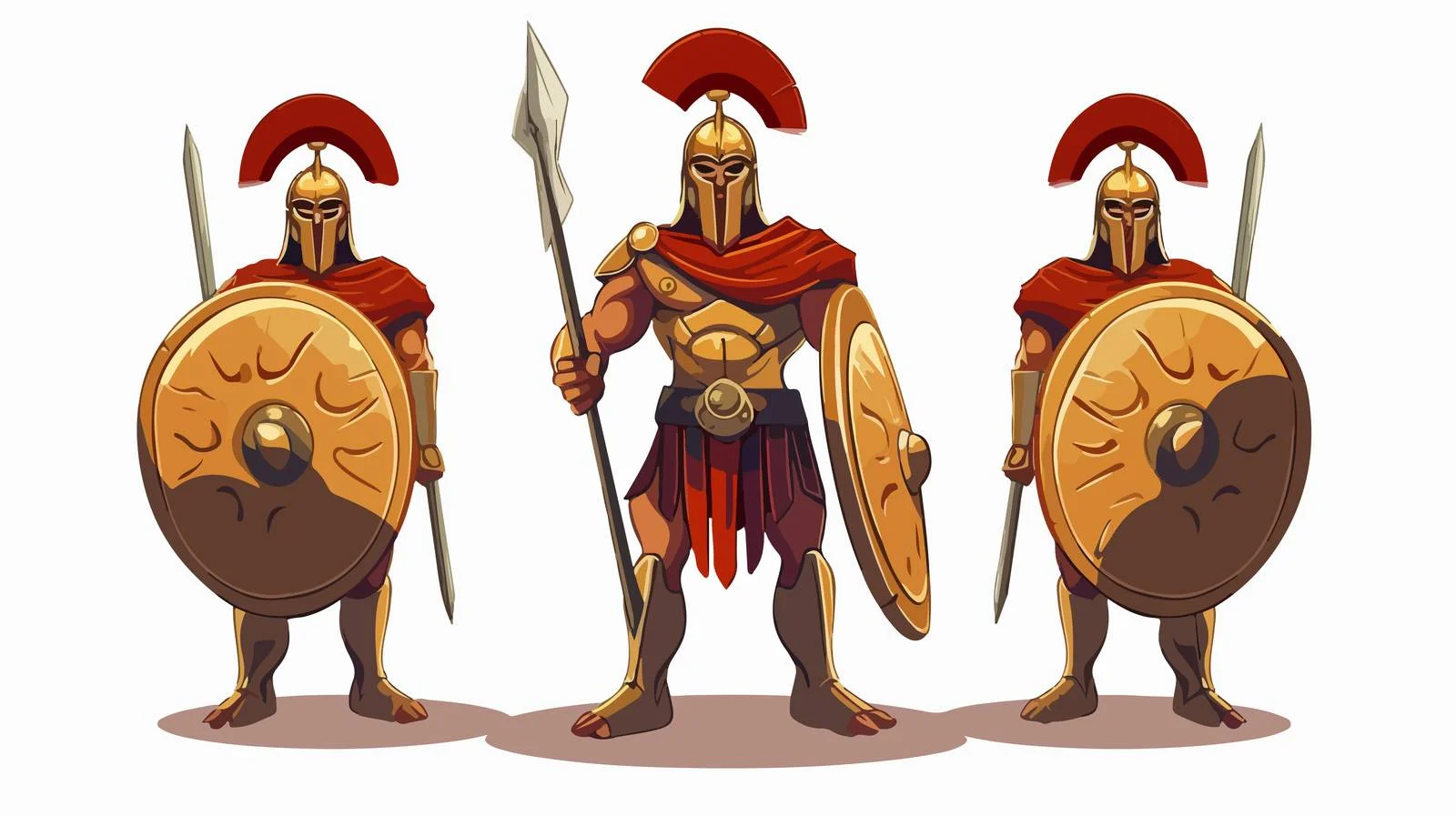 Spartan Warrior in Battle Formation — free download from Dotvec